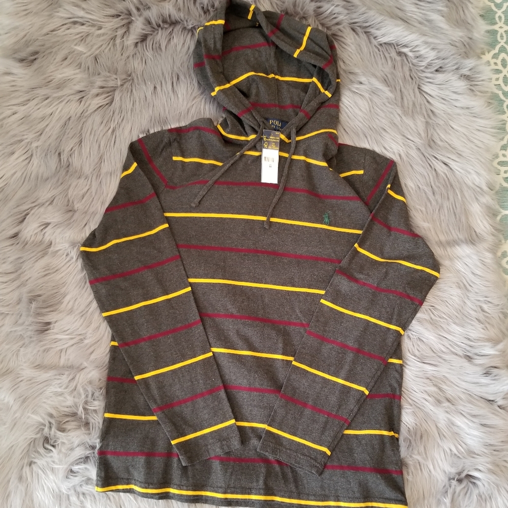 NWT Polo Ralph Lauren Jersey Hooded Hoodie T-Shirt